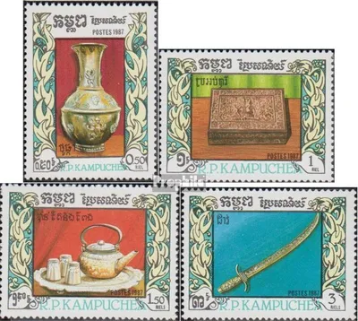 Produktbild von Briefmarken Kambodscha 1987 Mi 863-866 (kompl.Ausg.) postfrisch Kunsthandwerk