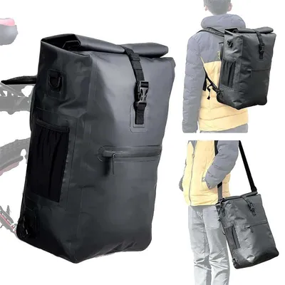 Productafbeelding van Fietszak, waterdicht, 3-in-1, zwart