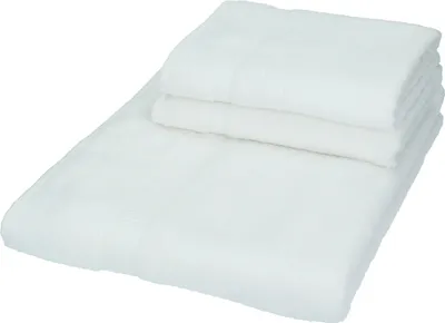Produktbild von Betz 3 tlg. XXL Saunatuch Set PALERMO 100%Baumwolle 1 Saunahandtuch 80x200 cm 2 Handtücher 50x100 cm Farbe weiß