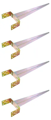 Produktbild von ALSTEN TECH 4er-Set U-Einschlaghülsen 40-160 mm, 750 mm, verzinkte Pfostenträger