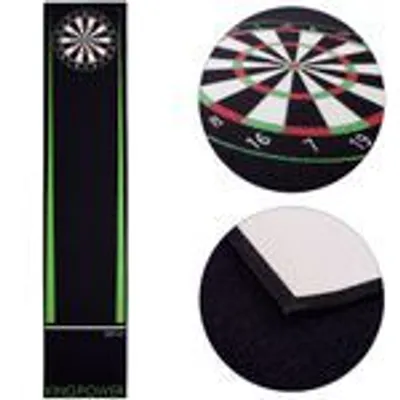 Obrázok produktu pre Koberec na šípky Green Target Oche Mat Steeldart príslušenstvo na šípky koberec na šípky ochrana šipiek gumová podlaha 290 x 60 cm Kingpower