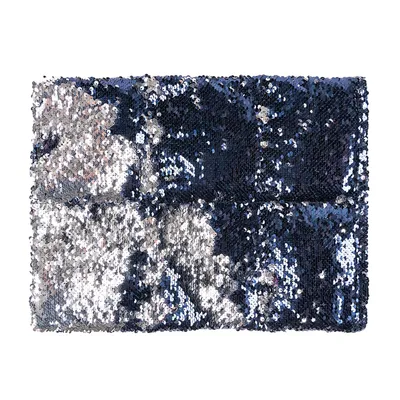 Produktbild von Sensory Owl Gewichtskissen Schoßkissen 30x40 cm 4kg Pailletten Marineblau Silber Therapiekissen Stressabbau ADHD Autismus