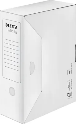 Image de LEITZ 60890000 10 LEITZ Boîtes d'archives Infinity blanc 10,0 x 33,0 x 25,5 cm