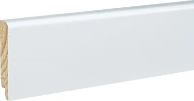 Produktbild von Sockelleiste Echtholzfurnier 16 x 60 x 2500 mm Weiß Echtholzfurnier Fußleiste furniert by PROVISTON 62.5 Meter | 25 Stück