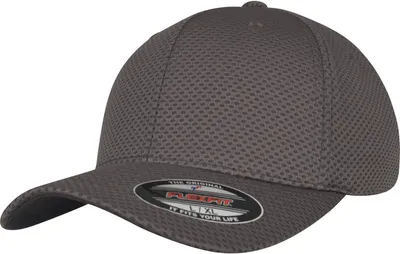 Image de FLEXFIT 6584 | Casquette Flexfit 3D Hexagon Jersey, motif nid d'abeille fin - Couleur : Dark Grey - Taille : L/XL