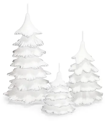 Produktbild von Drobo Weihnachtsbaumkerzen Set Silber 3 Höhen