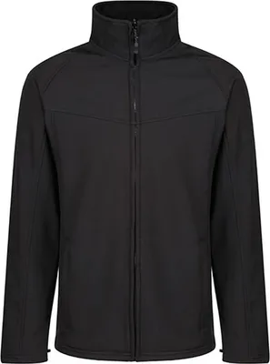 Produktbild von Regatta TRA642 | Herren Uproar Softshell Jacket - Farbe: Black/Black - Größe: 5XL