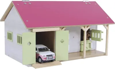 Produktbild von Kids Globe Pferdestall mit zwei Boxen und Lager 1:32