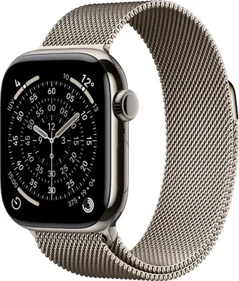Produktbild von Apple Watch 10 46mm GPS+4G Titan Milanaise M/L natur/natur