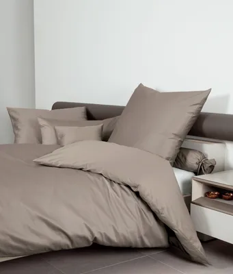 Produktbild von Janine Design Mako-Satin-Bettwäsche-Garnitur 31001 Colors Farbe cappuccino Größe 240x220 + 2x 80x80