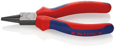 Immagine prodotto di KNIPEX 22 02 140 Pinza a becchi tondi con impugnatura multicomponente nera atramentata 140 mm