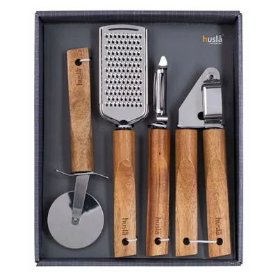 Produktbild von HUSLA Küchenutensilien-Set aus Holz, 4-teilig