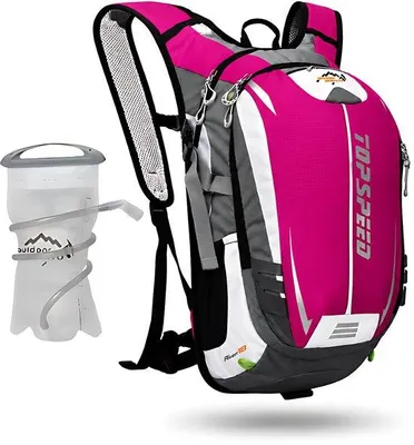 Produktbild von CarryQuest® - Hydratationsrucksack 18L mit 2L Wasserblase, Nylon, rosa