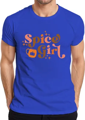 Produktbild von Spice Girl Pumpkin Spice Latte Kürbislatte Herbst Kürbis Retro Herren T-Shirt, Blau, M