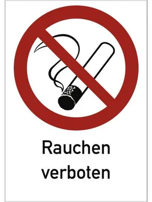 Produktbild von Dreifke® Aufkleber Rauchen verboten, Kombischild, Folie, 131x185 mm