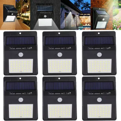 Produktbild von Solarleuchte Aussen 1500mAh Solar Wasserdichte Wandleuchte Led Solar Bewegungsmelder Aussen Solarlicht für Garten-6 Stück