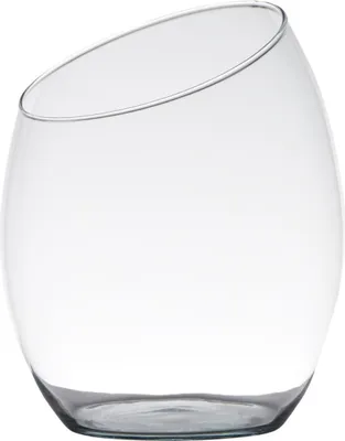 Produktbild von INNA-Glas Tischlicht Kate aus Glas, recycelt, klar, 20cm, Ø16,5cm - Windlichtglas