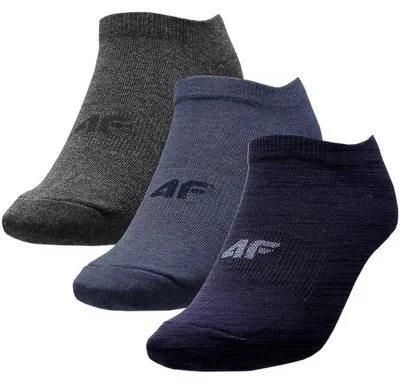 Image de 4F - Chaussettes « H4L22 » pour hommes (lot de 3) MR219 (39,5 EU - 42 EU) (bleu marine/bleu/gris)