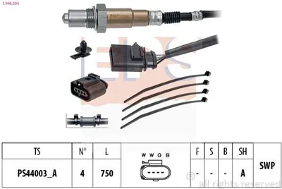 Produktbild von EPS 1.998.204 Beheizt Planarsonde Lambdasonde für VW GOLF VI (5K1) 750mm