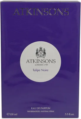 Produktbild von Atkinsons 1799 Tulipe Noire, Unisex, 100 ml, Bergamotte, Koriander, Zedernholz, Moschus, Sandelholz, Jasmin, Tuberose, Flasche