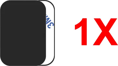 Produktbild von 1x Rechteck Metallplättchen für Magnet Smartphone Handy Halterung Auto Metallplatte Kleber