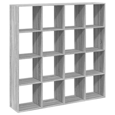 Produktbild von "WINTER SALE"Bücherregal - Bücherschrank/Standregal Langlebiges -  Grau Sonoma 137,5x29x137,5cm Holzwerkstoff - Bücherregale NeuMöbel661785