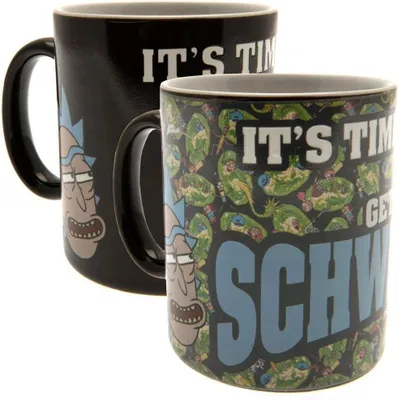 Imagen del producto de Taza Térmica Cambia Con El Calor It's Time To Get Schwifty Rick & Morty Cerámica 320 mls