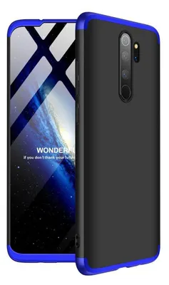 Produktbild von Hülle für Xiaomi Redmi Note 8 Pro 360 Grad Schutz mit Displayglas Bumper Cover Xiaomi Redmi Note 8 Pro Farbe: Schwarz, Blau
