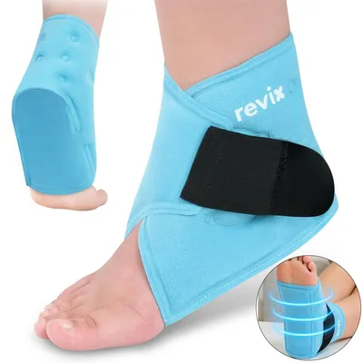 Produktbild von Knöchel-Kühlpack, Gel-Kältepad gegen Fußschmerzen und Verletzungen, bei Achillessehnenentzündung, Plantarfasziitis und Verstauchung geeignet