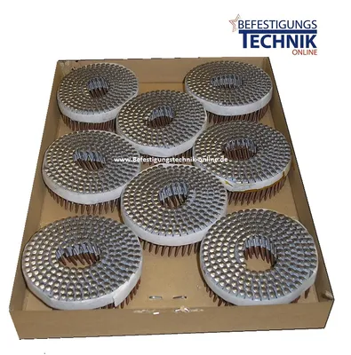 Image de Clous pour bobines Tjep MX 2,1x45mm anneau galvanisé à chaud pour les cloueurs pour bobines MX-50