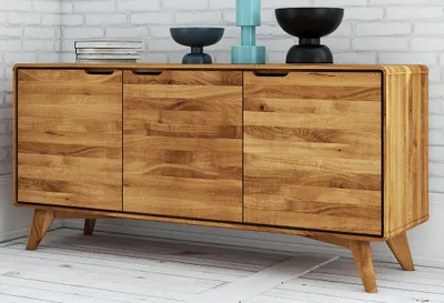 Produktbild von Kommode Timaru 12 Wildeiche massiv geölt - Abmessungen: 63 x 134 x 40 cm (H x B x T)