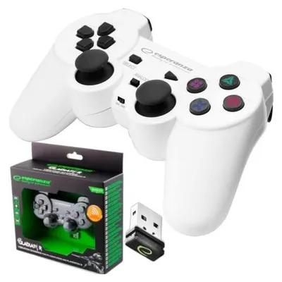 Zdjęcie produktu dla Esperanza EGG108W, Gamepad, PC, Playstation 3, Analogowa/Cyfrowa, Bezprzewodowy, RF, 2,4 GHz