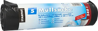 Produktbild von 3150 Müllsäcke, LDPE 240 l 125 cm x 100 cm schwarz