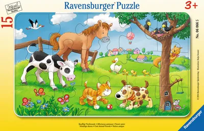 Immagine prodotto di Puzzle per bambini Ravensburger - 06066 Amici animali - puzzle a cornice per bambini dai 3 anni in su, con 15 pezzi