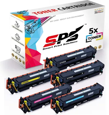 Produktbild von 5x Multipack Set Kompatibel für HP Color Laserjet Pro MFP M 280 (203A/CF540A,CF541A,CF542A,CF543A) Toner-Kartusche Schwarz,Cyan, Magenta,Gelb