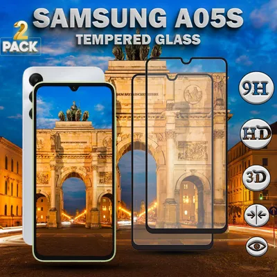 Obrázok produktu pre 2-balenie Samsung Galaxy A05s Ochranné sklo na displej - Tvrdené sklo 9H - Super kvalita 3D