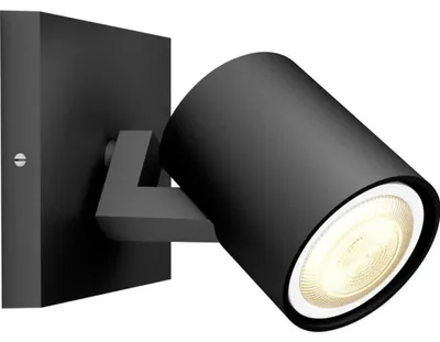Produktbild von Philips Hue White ambience Runner Einzelspot, Bluetooth/Zigbee, Schwarz, LED, Metall, 2200 K, 6500 K