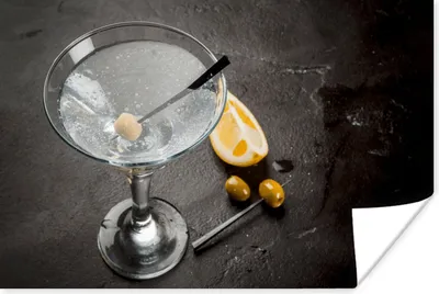 Produktbild von MuchoWow® Poster Alkohol - Martini - Früchte - Oliven 180x120 cm - Fotoplakat