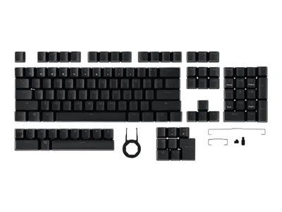Produktbild von ROG PBT Keycap-Set (schwarz, 124 Stück)