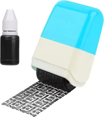 Zdjęcie produktu dla Stempel poufności z atramentem samobarwiącym do ochrony danych i tożsamości
