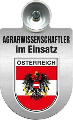 Produktbild von Einsatzschild mit Saugnapf - Agrarwissenschaftler im Einsatz - incl. Regionenwappen 393803 Color - Region Österreich