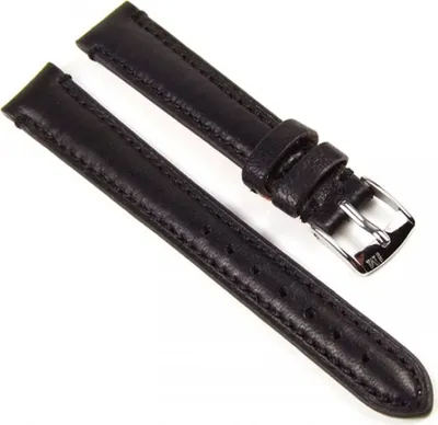 Produktbild von Morellato Ligabue Agnello  Uhrenarmband Lammleder schwarz 14mm