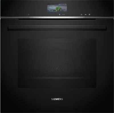 Produktbild von Siemens HR736G1B1, iQ700, Einbau-Backofen mit Dampfunterstützung, 60 x 60 cm, Schwarz, Edelstahl