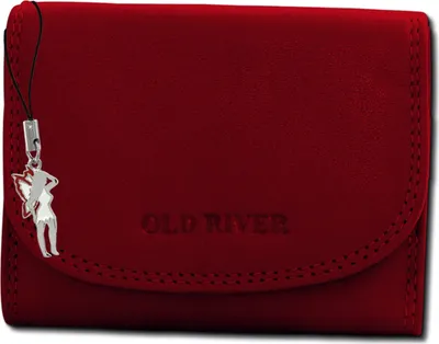 Produktbild von Old River Druckknopf Portemonnaie rot Leder OPD321R