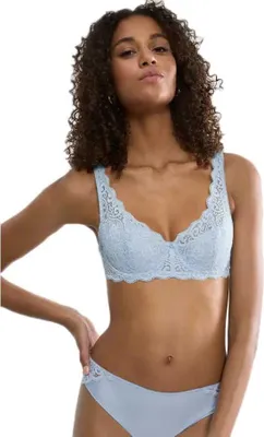 Produktbild von Triumph Amourette Floral Lace, Weicher Becher, Blau, Bügel, Muster, Ice, Weiblich