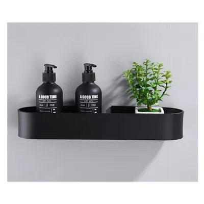 Produktbild von Selbstklebende Badezimmer-Duschablage Bohrlose Duschablage Edelstahl, 30cm, Schwarz