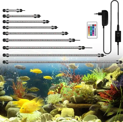 Obrázek produktu pro Fiqops 62cm LED akvárium pod vodou měsíční světlo RGB akvarijní lampa měkkýši
