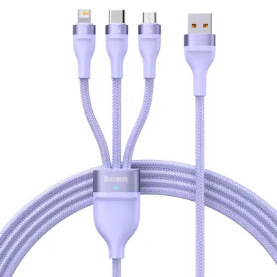 Zdjęcie produktu dla Baseus kabel do danych 2 USB Micro-USB, ładowanie, 100 1,2 - fioletowy