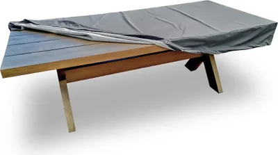Zdjęcie produktu dla Lountex - Pokrowiec na stół ogrodowy winterproof 160x90x15 cm | Pokrowiec ochronny wykonany z wysokiej jakości materiału - 100% wodoodporny, wyjątkowo odporny na rozdarcia, oddychający, odporny na promieniowanie UV - szary
