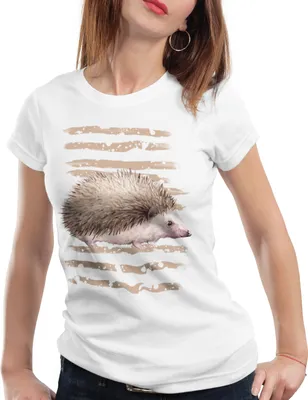 Produktbild von style3 Igel Damen T-Shirt wald wildnis forst, Größe:L